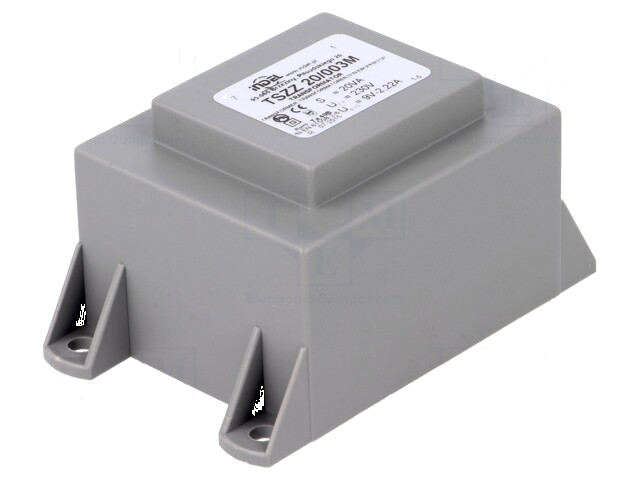 Transformator: ingegoten; 20VA; 230VAC; 9V; 2,22A; PCB; IP00 Transformator: ingegoten; 20VA; 230VAC; 9V; 2,22A; PCB; IP00